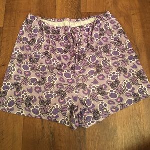 Purple Cat Sassy Pajama Shorts